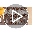 Halloween Skeleton Ghost Placemats Set of 4 12x18 Inch Table Decor - Spooky Dining Table Accessories