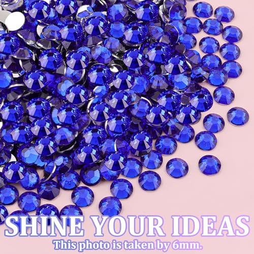 Large Pack 25,000 Royal Blue Resin Rhinestones for Crafts & DIY Jewelry with Glue