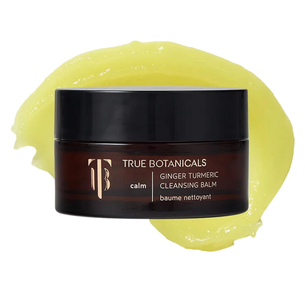 True Botanicals Ginger Turmeric Cleansing Balm - Natural Hydrating Facial Cleanser & Makeup Remover for Dry Skin | Nourishing Oil Cleanser with Ceramides & Antioxidants | Vegan | 3.4 fl oz