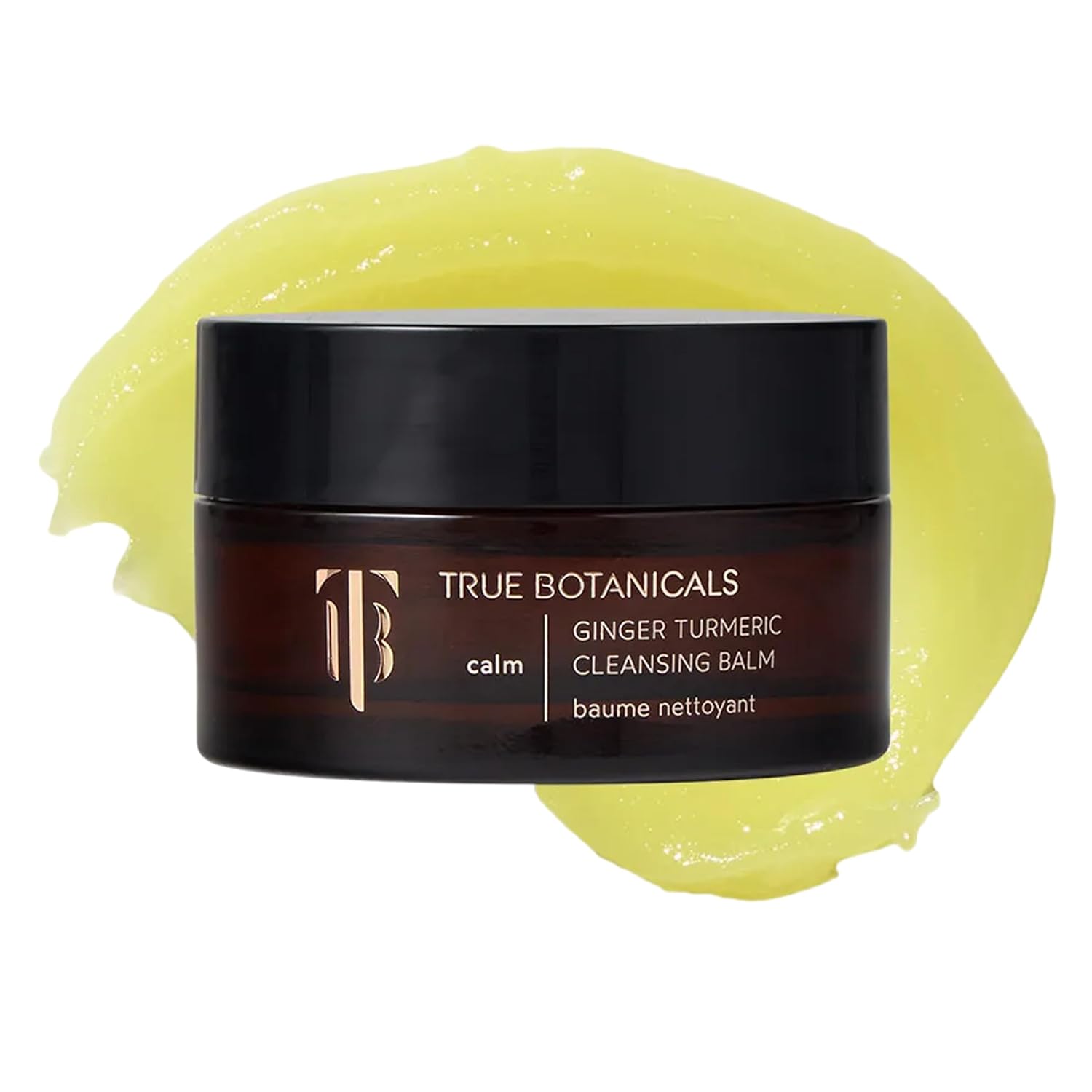 True Botanicals Ginger Turmeric Cleansing Balm - Natural Hydrating Facial Cleanser & Makeup Remover for Dry Skin | Nourishing Oil Cleanser with Ceramides & Antioxidants | Vegan | 3.4 fl oz