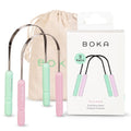 Boka Tongue Scraper - Stainless Steel Cleaner with Travel Pouch | Freshen Breath for Adults & Kids (Pack of 2)