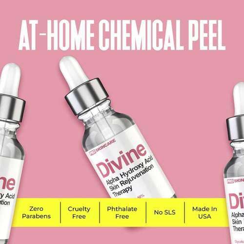 Alpha Hydroxy Acid Glycolic Acid Peel 40% - Professional Exfoliant for Acne Scars & Wrinkles
