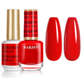 RARJSM Red Gel Nail Polish Set - Bright Red Air Dry Lacquer & Opaque Gel for DIY Nail Art | 15ml