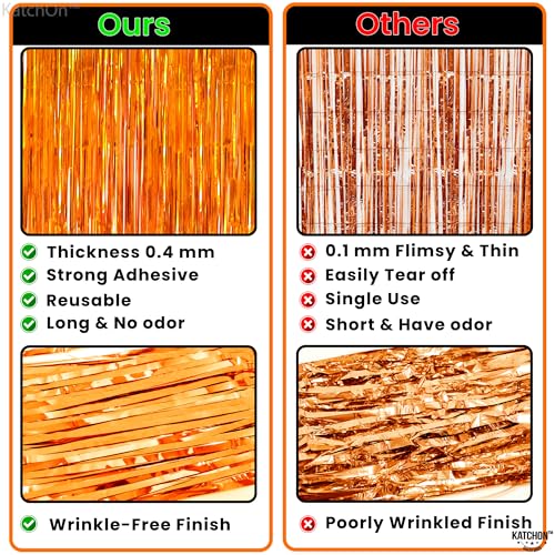Orange Fringe Backdrop 2 Pack - Fall & Thanksgiving Party Decorations