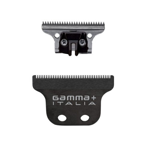 GAMMA+ Replacement Classic Fixed Black Diamond Carbon DLC with Stainless Steel Deep Tooth Cutter Trimmer Blade Set