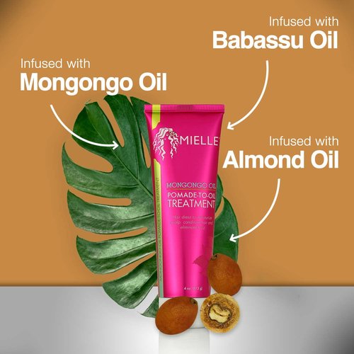Mielle Organics Mongongo Oil Treatment - Nourishing Pomade-to-Oil, 4 Ounces