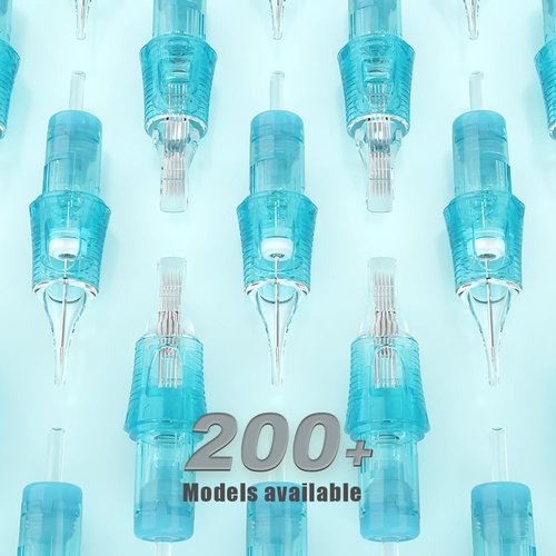 JCONLY VETAR TATTOO CARTRIDGE NEEDLES - 20Pcs Tattoo Needles #10 Bugpin 3 Round Liner Tattoo Cartridges 1003RLL Tattoo Needles Diameter 0.30mm Long Taper 5mm Cartridges