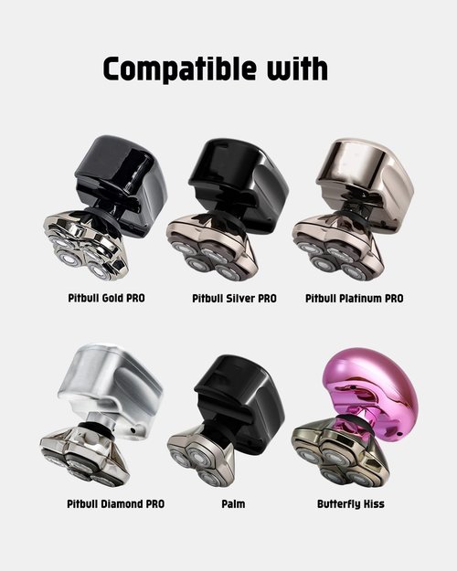 8 Pack Skull Shaver Blades for Skull Shaver Replacement Heads Compatible with Pitbull Shaver Replacement Blade Pitbull Gold Pro Head Shaver Replacement Blades, Head Shavers for Bald Men