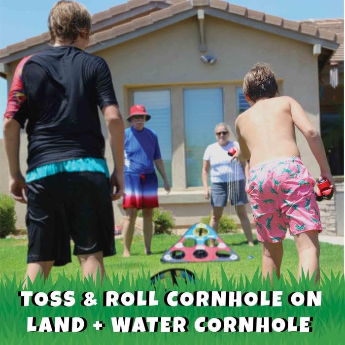 TOSS & ROLL NN' Hole - Portable Cornhole Game for Water or Land | Fun for All Ages