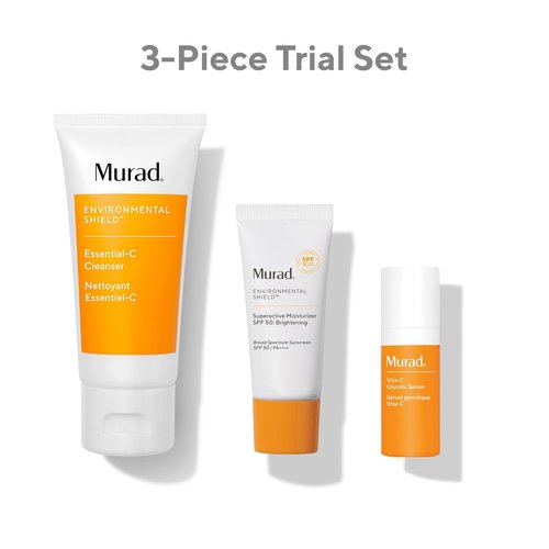 Murad Brighten Trial Kit - Vitamin C Skincare Set for Radiant, Even-Toned Skin | Travel-Friendly