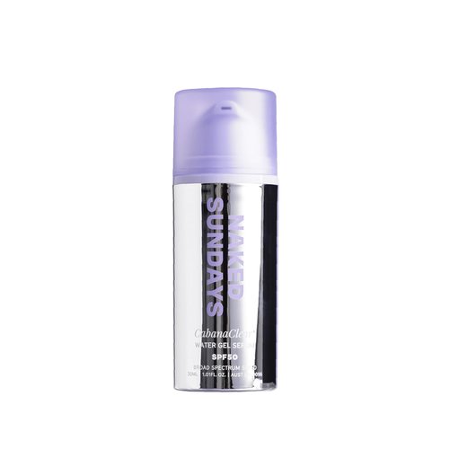 Naked Sundays CabanaClear Facial Sunscreen Serum - SPF 50 Lightweight Water Gel for Sensitive Skin | 30ml