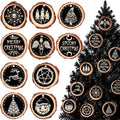 Vercraft Spooky Christmas Ornaments Set - 30 Gothic Wooden Holiday Decorations