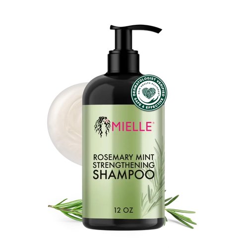 Mielle Organics Rosemary Mint Biotin Shampoo - Moisturizing Hair Cleanser for All Hair Types (12 oz)