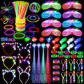 154-Piece Glow in the Dark Party Supplies Set for Kids & Adults - Neon Party Favors & Accessories