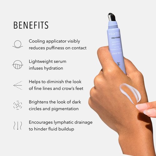 HydroPeptide Vital Eyes - Instant Awakening Serum with Cooling Rollerball | 0.5 Ounce Under Eye Moisturizer