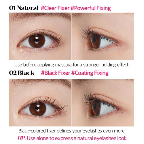 ETUDE Dr. Mascara Fixer - Long-Lasting Smudge-Proof Formula for All-Day Curl Hold | Vegan Black (0.203 Fl Oz)
