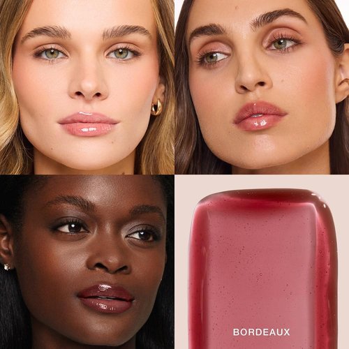 Jouer The Lip Edit Deluxe Tinted Lip Oil Trio - Hydrating, High Shine, Non-Sticky | 3 Shades with Apricot, Jojoba & Vitamin E