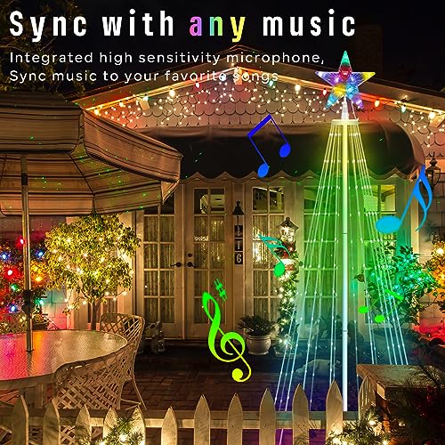 6ft Outdoor Prelit Christmas Tree with 47 Color-Changing LED Lights & App Control