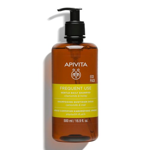 APIVITA Gentle Daily Shampoo - Hydrating & Soothing with Chamomile & Honey, Silicone-Free, 500 mL / 16.9 oz