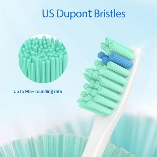 Replacement Toothbrush Heads for Philips Sonicare E Series, Replacement Brush Head Compatible with Phillips Sonic Care Essence, Xtreme, Elite, Advance, Screw-On Electric Toothbrush Heads, 6-Pack