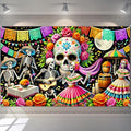 Day of the Dead Banner Skull Mexican Fiesta Decorations 71x43 Inch