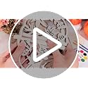 Laser Lines 4.7 Inch Wooden Pumpkin Fall Decor - DIY Thanksgiving Pumpkin Cutouts, 36 Pieces