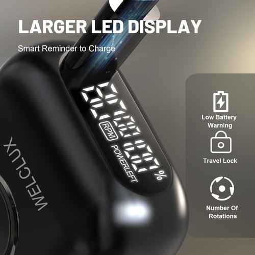 Electric Foil Shavers for Men: Mini Electric Razor with 4 Floating Blades & Big LED Display - Foil Shaver for Men with 2 Gears Adjustable - Face Shaver with IPX7 Waterproof