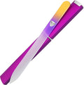 Bona Fide Beauty - Premium Czech Glass Fingernail File with Case - Gentle & Durable Manicure Tool | Gold Violet