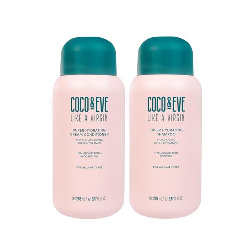 Coco & Eve Like a Virgin Shampoo & Conditioner Bundle - Natural, Sulfate-Free Hair Care with Argan Oil | 8.4 fl oz Each for Dry, Color-Treated Hair