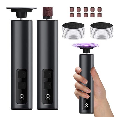 Electric Callus Remover for Feet, 9 Speed Rechargeable Pedicure Tools for Feet, Callous Remover Tool for Remove Cracked Heels and Feet Scrubber Dead Skin, Replaceable Sandpaper Discs, Battery Display