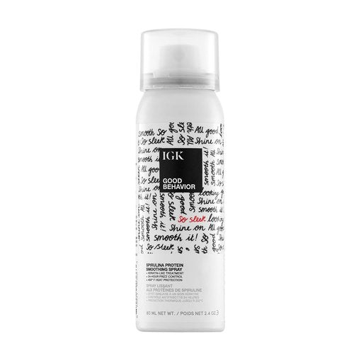 IGK Good Behavior Spirulina Protein Smoothing Spray - Frizz Control & Heat Protectant | Vegan, 2.4 Oz