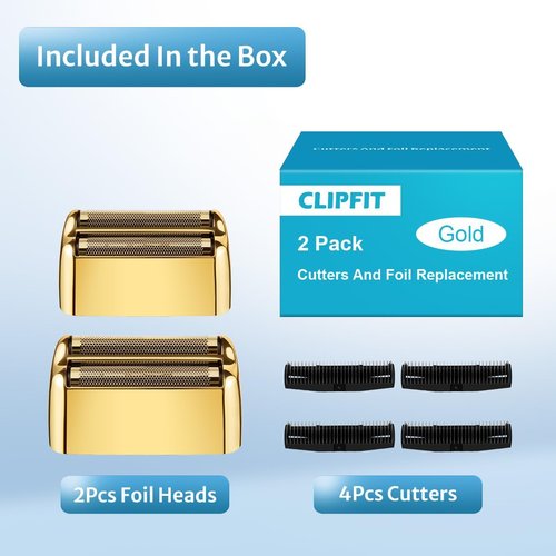 FXFS2 Foil Shaver Replacement Foil - Compatible with Babyliss FXFS2 | Gold Color, 2-Pack