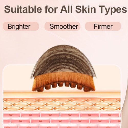 Fvaql Dry Brushing Face Brush, Lymphatic Contour Face Brush, Chin & Jawline Sculpting, Lymphatic Drainage Massager for Face, Ergonomically Designed to Fit The Skin Precisely (2PCS)