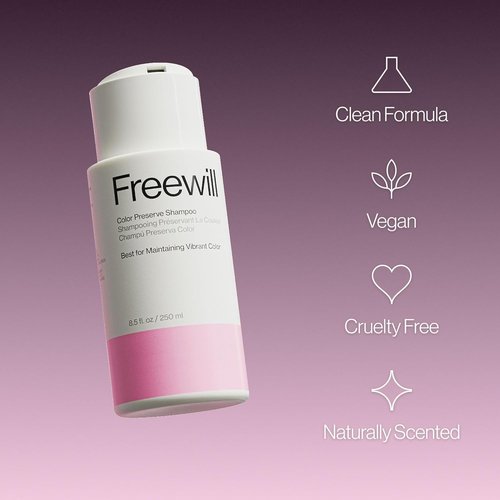 Freewill Color Preserve Shampoo - Gentle, Moisturizing Formula for Color-Treated Hair | 8.5 oz
