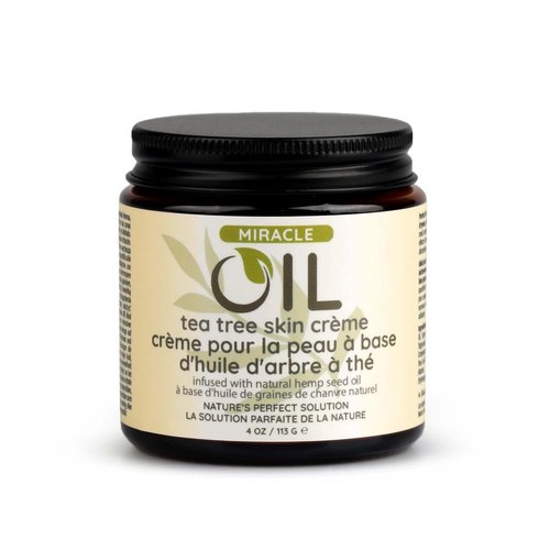 Earthly Body Miracle Oil - Nourishing Tea Tree Creme with Hemp Seed & Safflower Oils | 4 oz - 100% Vegan, Cruelty-Free