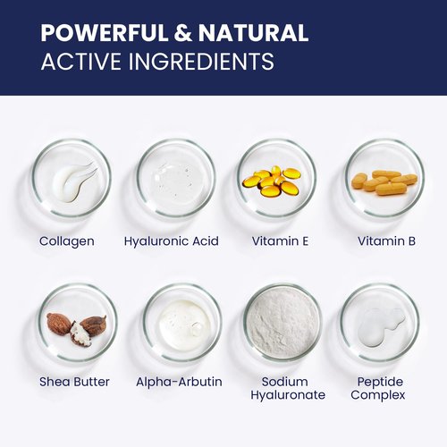 6-in-1 Face Cream for Men: Anti Aging & Wrinkle Cream for Men with Collagen, Hyaluronic Acid, Vitamins E & B, Shea Butter - Dark Spots Remover & Eye Bags Treatment - 1.7 oz.