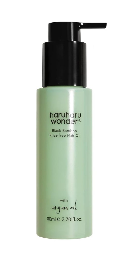 HARUHARU Wonder Black Bamboo Hair Oil - Frizz-Free, Lightweight Argan Oil Formula for All Hair Types | 2.70 fl. oz.