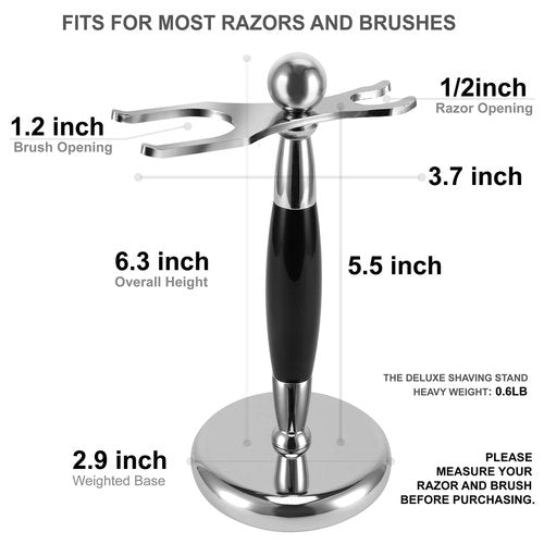 PerPro Luxury Shaving Brush & Razor Stand Universal Shaver Holder with Weighted & Non Slip Base