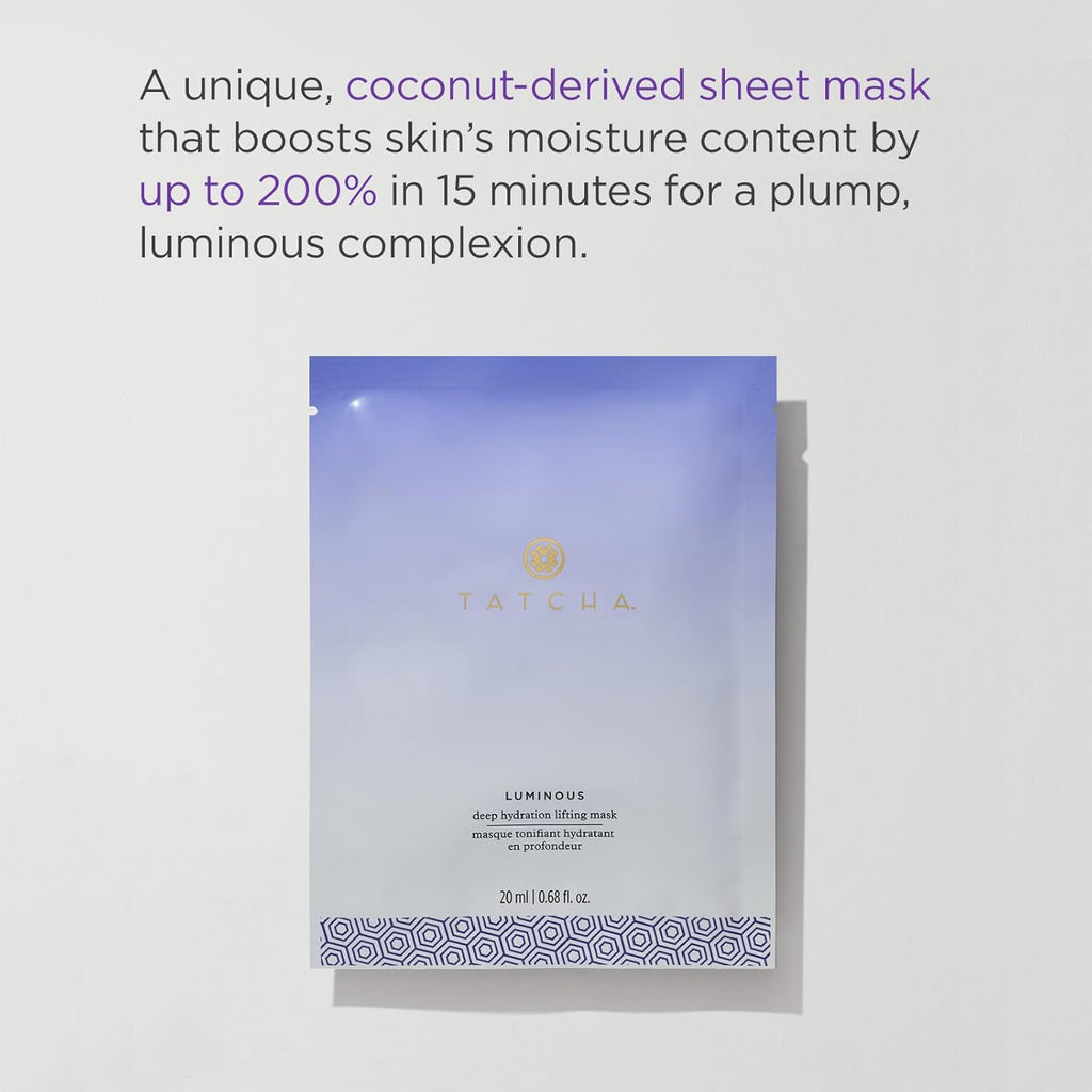 TATCHA Luminous Deep Hydration Mask - Single Use for Radiant Skin | 20 ml / 0.68 oz