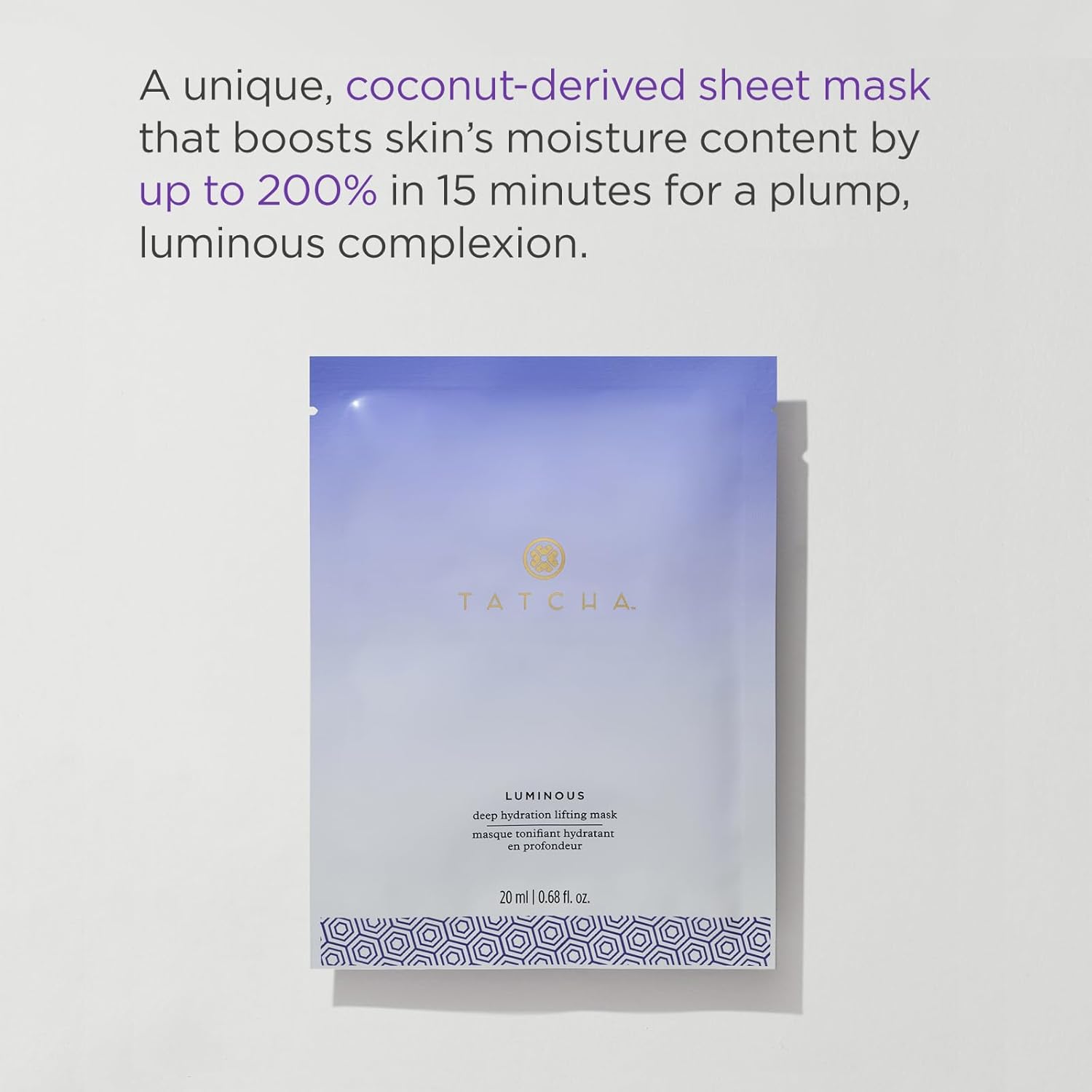 TATCHA Luminous Deep Hydration Mask - Single Use for Radiant Skin | 20 ml / 0.68 oz