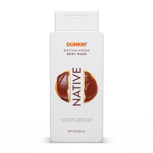 Native Body Wash - Dunkin Boston Kreme Scent | Naturally Derived Ingredients, Sulfate & Paraben Free | 18 oz