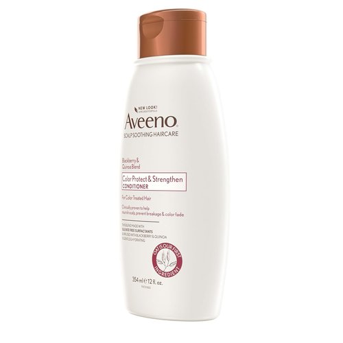 Aveeno Strengthening Conditioner - Blackberry & Quinoa for Color-Treated Hair | Moisturizing, 12 fl oz