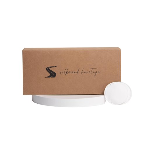 SilkRoad Heritage Simply Soft Cotton Rounds, Pure Cotton Pads, Makeup Remover Pads, Lint-Free & Absorbent Face Pads for Skin Care, 200 Count, Pack of 1