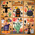 Halloween Window Clings - Spooky Decorations for Indoor & Outdoor Use - 8 Sheets