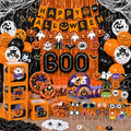 Halloween Party Decorations Set for 25 Guests with Balloons, Backdrop & Photo Props