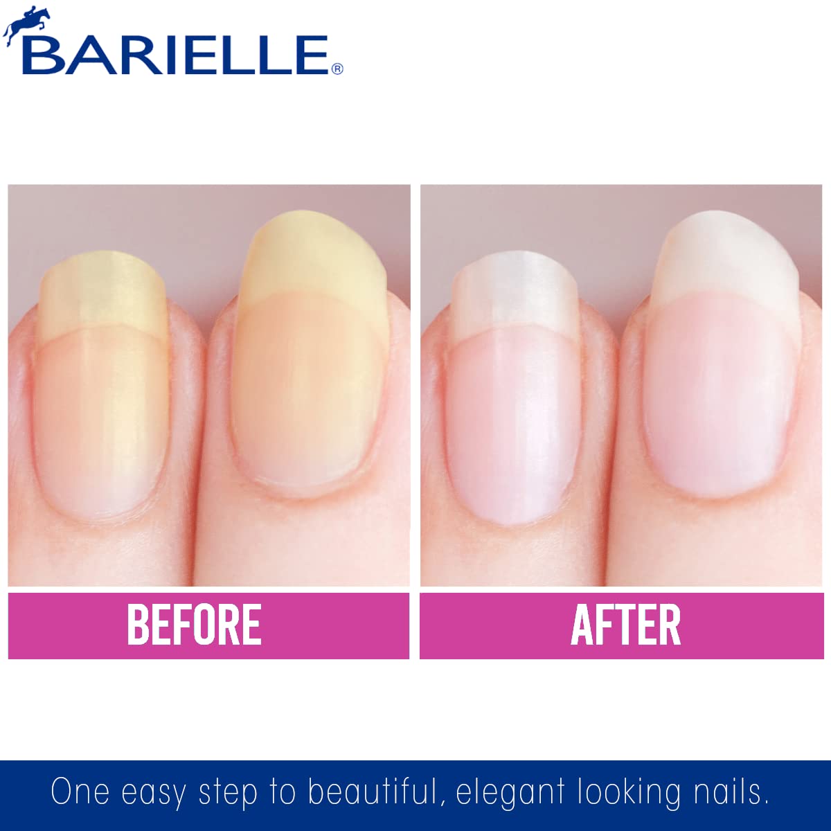 Barielle Nail Whitener - Brightening Treatment for Yellow & Dull Nails | 0.47 oz (Pack of 2)