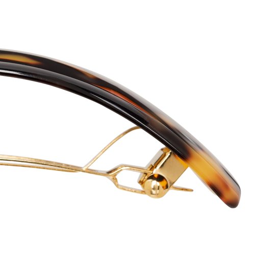France Luxe Large Tortoise Shell Hair Barrette for Thick Hair, Rectangle Volume French Barrette for Women, Strong Hold, Comfortable and Easy to Use, Tokyo