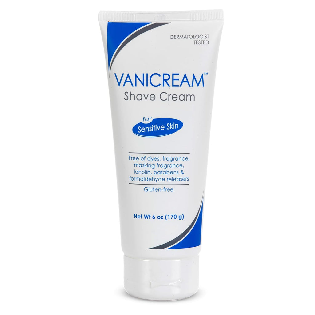 Vanicream Shave Cream - Fragrance-Free & Gluten-Free Formula for Sensitive Skin | 6 Ounces