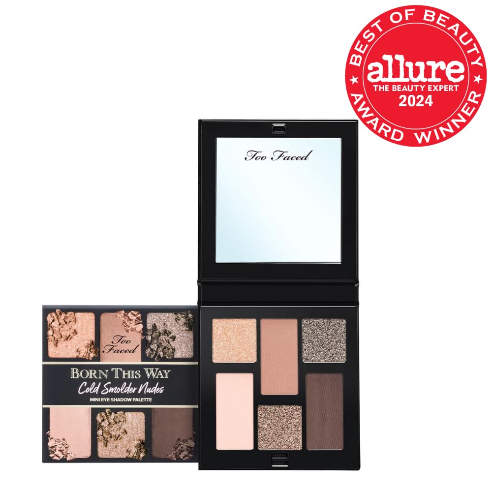 Too Faced Born This Way Mini Eye Shadow Palette - Creamy High Pigment Matte & Shimmer Shades, 0.2 Ounce