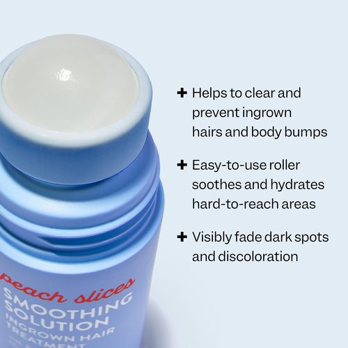Peach Slices Ingrown Hair Treatment - Smoothing Solution with BHA, AHA, Niacinamide | 1.69 oz Vegan & Cruelty-Free